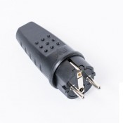 Вилка электрич. прямая с заземл. каучук 16А 250В IP44 (еврослот) UNIVersal 602227