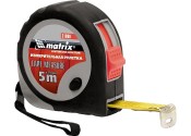 Рулетка  5мх19мм MATRIX Continuous Fixation обрезиненный корпус, плавная фиксация, 1/12
