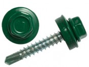 Саморез кровельный по металлу 5,5х19 зеленый RAL6005 (50шт)