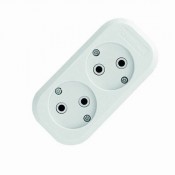 Колодка удлинителя 2-м АВС-пл. без заземл. UNIVersal E202