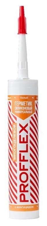 Герметик многоцелевой силиконовый универсальный PROFFLEX белый (280мл)
