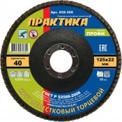 Круг лепестковый торцевой ПРАКТИКА 125х22мм №40 (10)