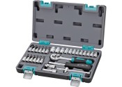 Набор инструментов STELS 1/2'', 1/4'',  CrV, пластиковый кейс  88 предм