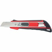 Нож c выдвижным лезвием 18мм MATRIX QUICK BLADE металлическая направляющая двойная фиксация эргоном. двухком.рук
